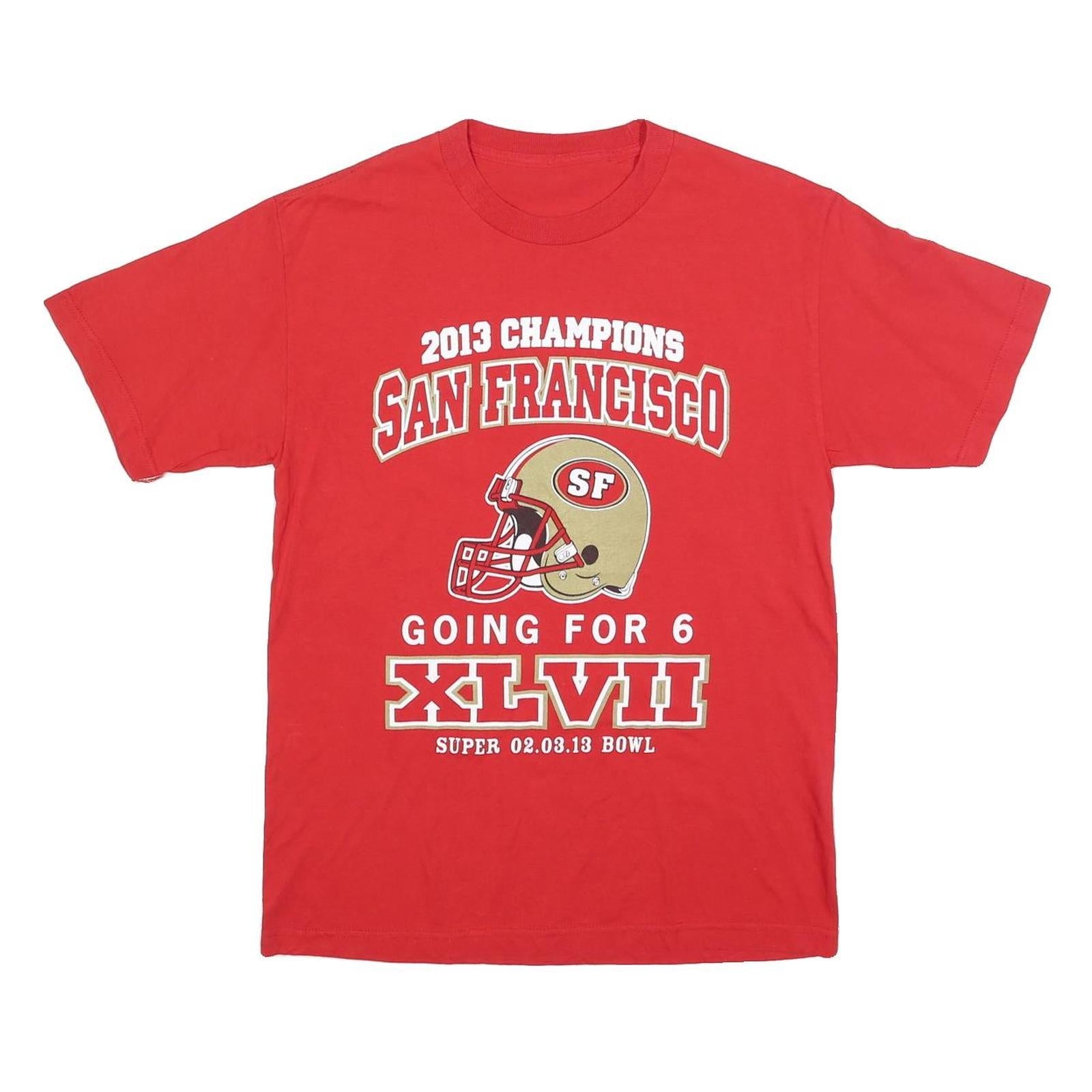 Mens Red San Francisco Graphic T-Shirt M Short Sleeve Crew Neck Sports Refurbished - N/A refurbished available on Cerqular