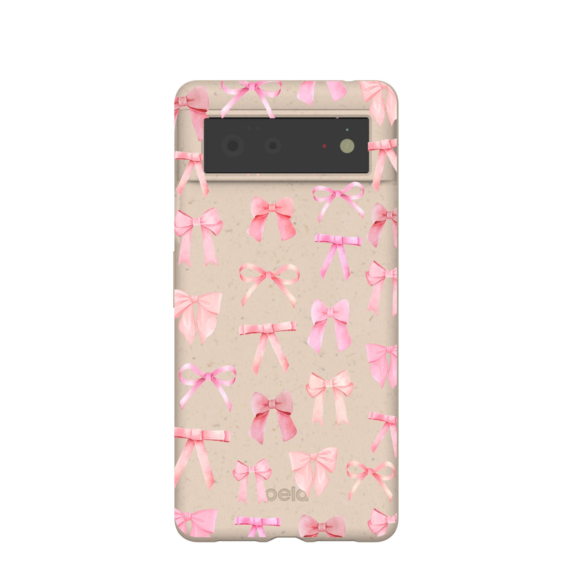 Seashell Rosy Bows Google Pixel 6 Case Refurbished - Pela Case refurbished available on Cerqular