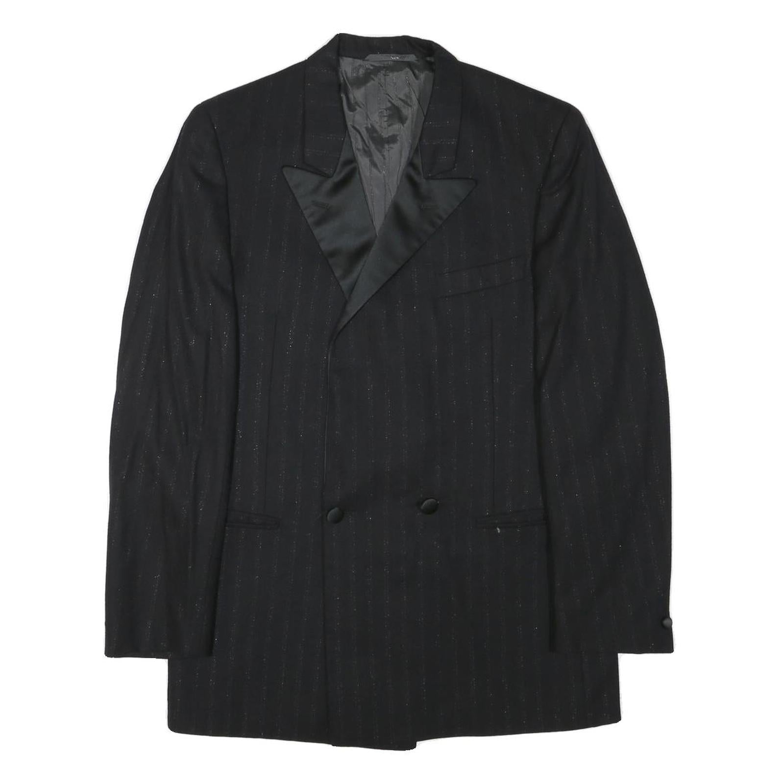 Buy FREY Mens Black Wool Blend Double Breasted M Jacket Pinstripe Formal Button Refurbished - $48.09 FREY Mens Black Wool Blend Double Breasted M Jacket Pinstripe Formal Button Refurbished - N/A refurbished available on Cerqular
