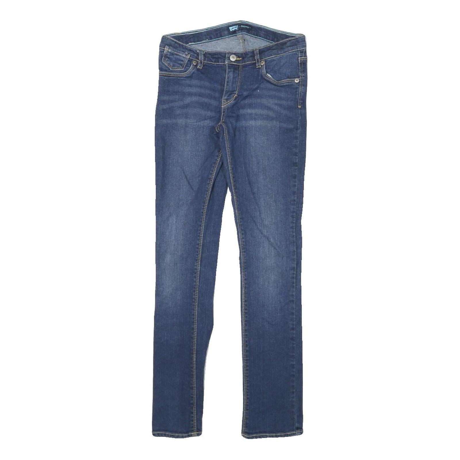 LEVI'S Womens Slim Skinny Blue Denim Medium Wash W25 L27 Stretch Cotton Blend Refurbished - N/A refurbished available on Cerqular