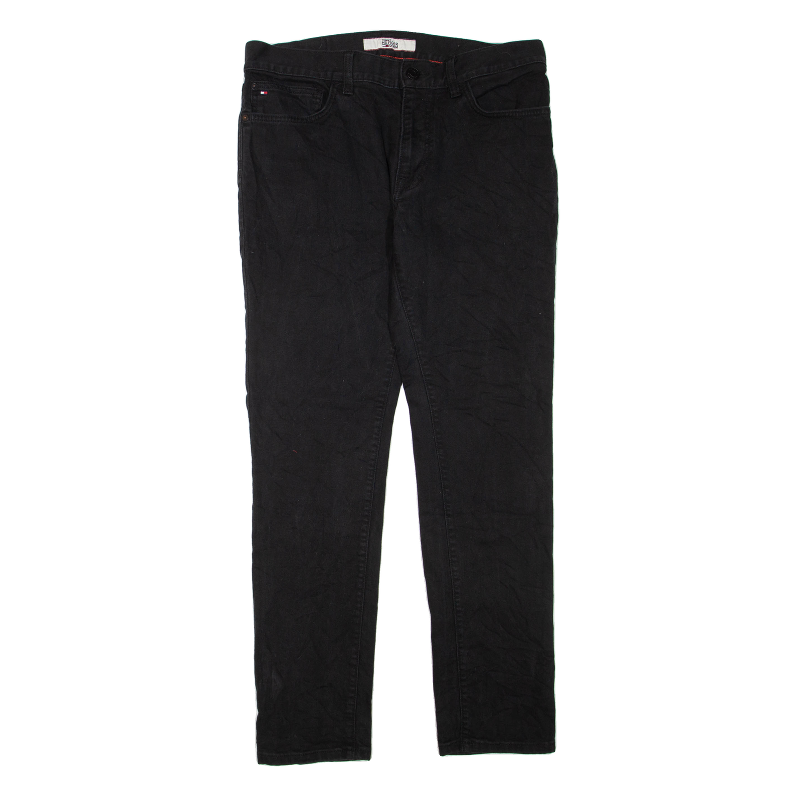 TOMMY HILFIGER Mens Jeans Black Regular Skinny W32 L30 Refurbished - N/A refurbished available on Cerqular