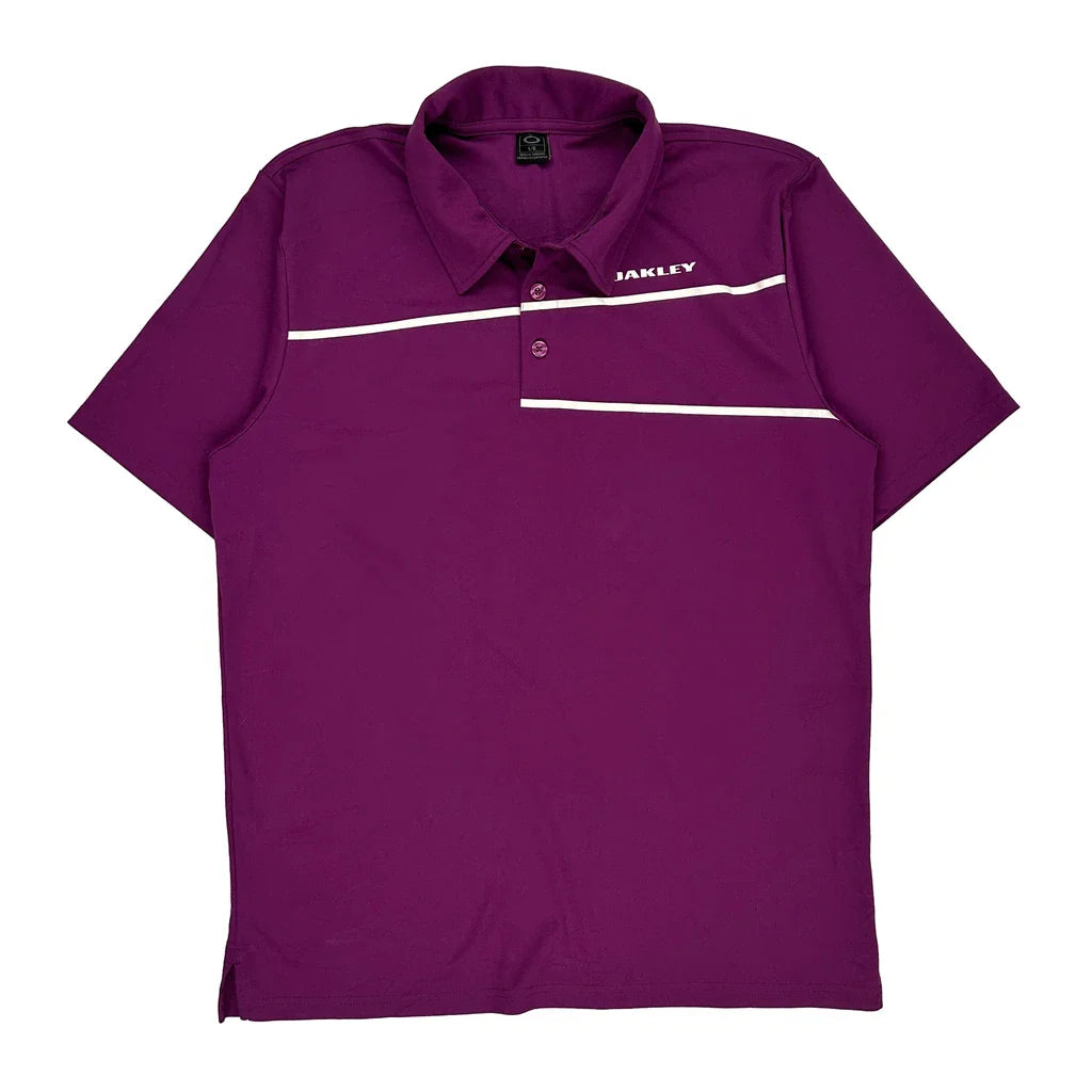 Oakley Polo Shirt - Large Purple Polyester Refurbished - Thrifted (note: this is a term often used to describe second- refurbished available on Cerqular