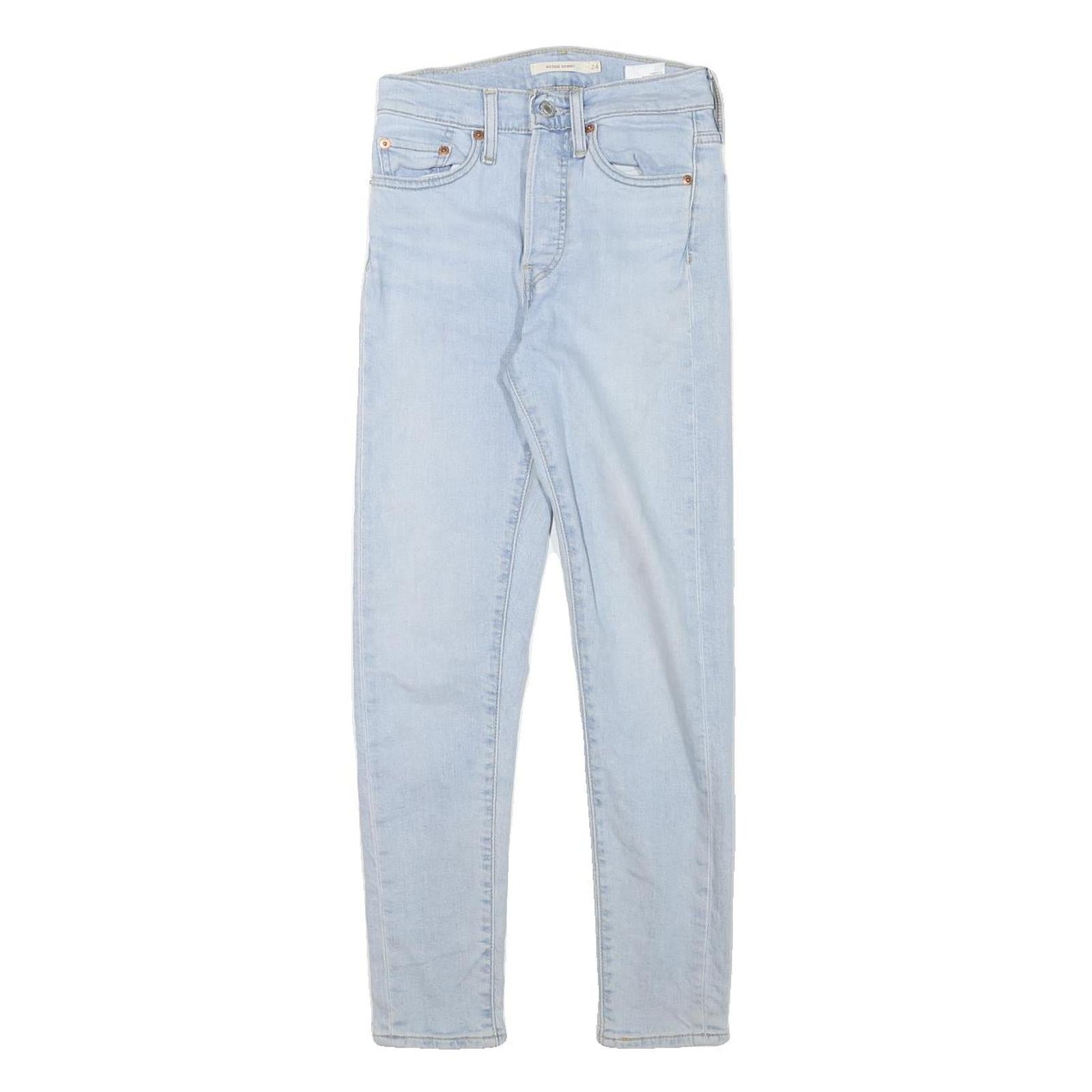 LEVI'S Womens Jeans Light Blue Slim Skinny Denim W24 L26 Stretch Cotton Refurbished - N/A refurbished available on Cerqular