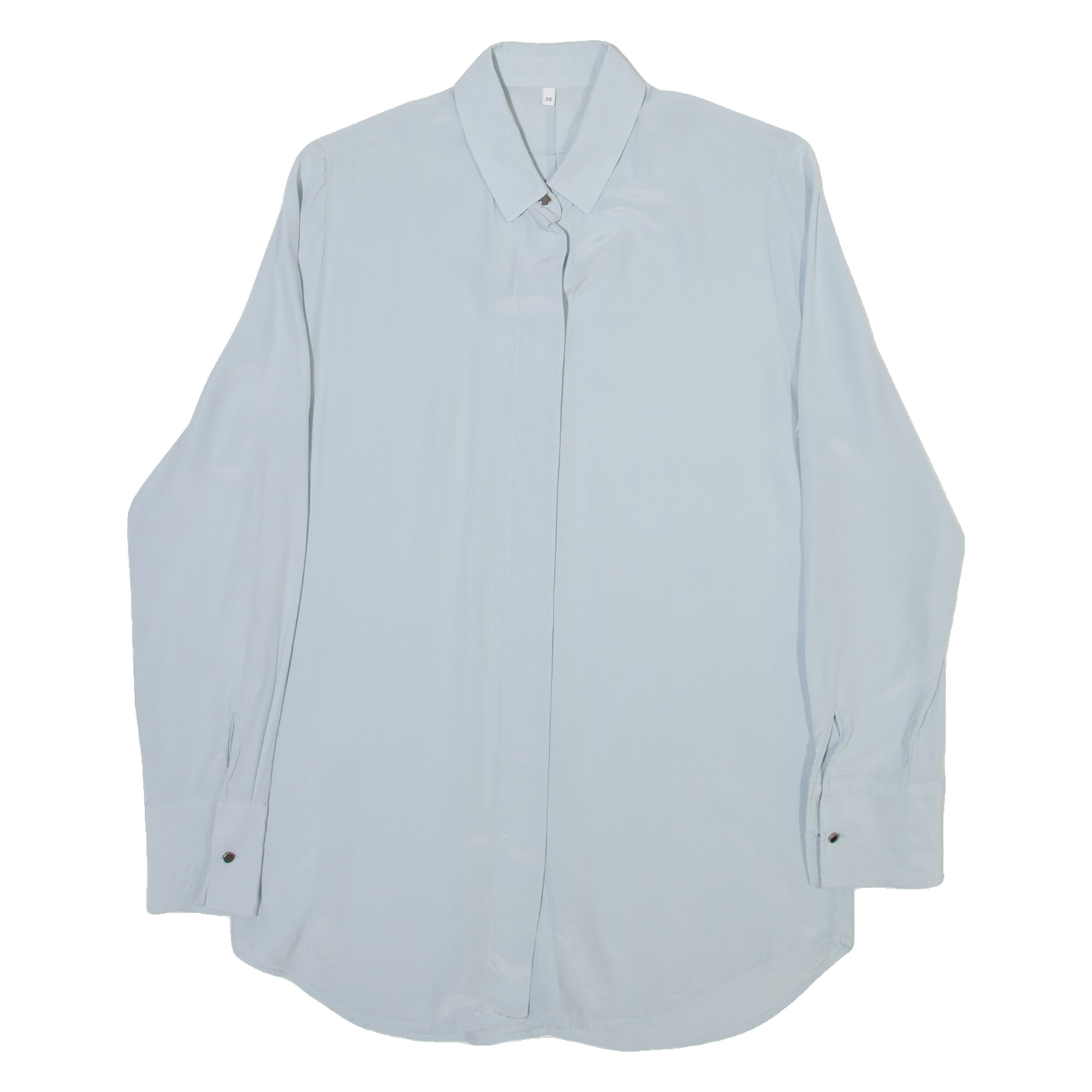 Womens Plain Shirt Blue Viscose Long Sleeve S Refurbished - N/A refurbished available on Cerqular