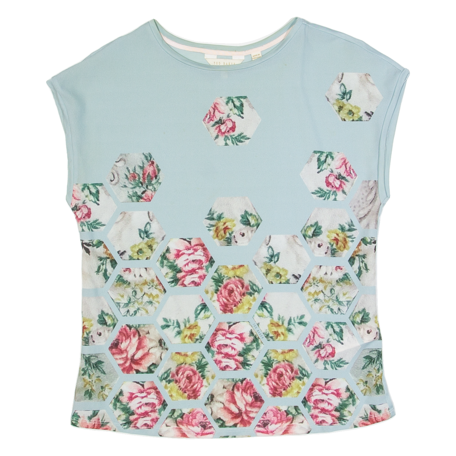 TED BAKER Womens Printed Top Blue Floral XS Refurbished - N/A refurbished available on Cerqular