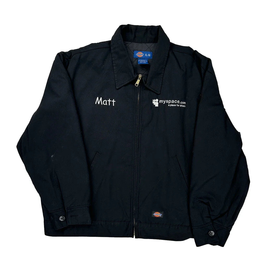 Dickies Jacket - XL Black Cotton Refurbished - Thrifted (note: this is a term often used to describe second- refurbished available on Cerqular
