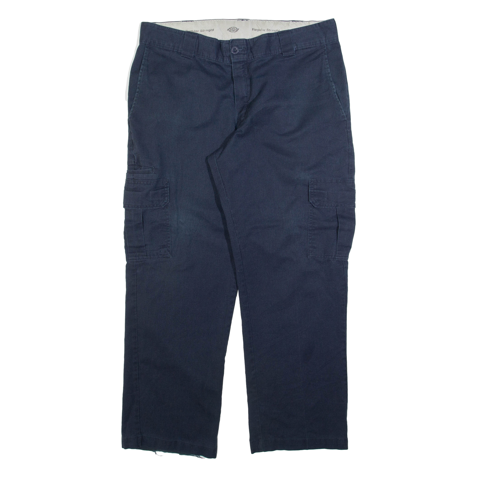 DICKIES Cargo Mens Trousers Blue Regular Straight W36 L29 Refurbished - N/A refurbished available on Cerqular