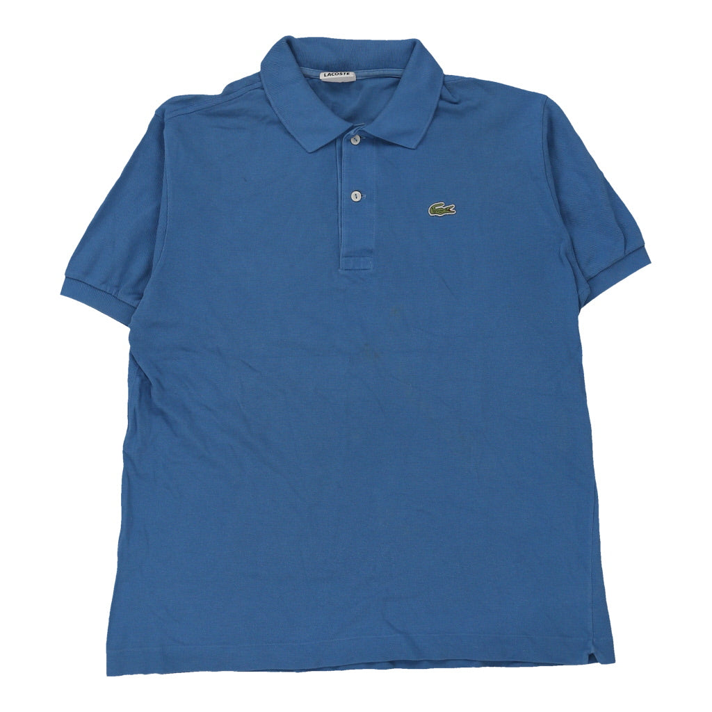 Lacoste Polo Shirt - Medium Blue Cotton Refurbished - Thrifted (note: this is a term often used to describe second- refurbished available on Cerqular