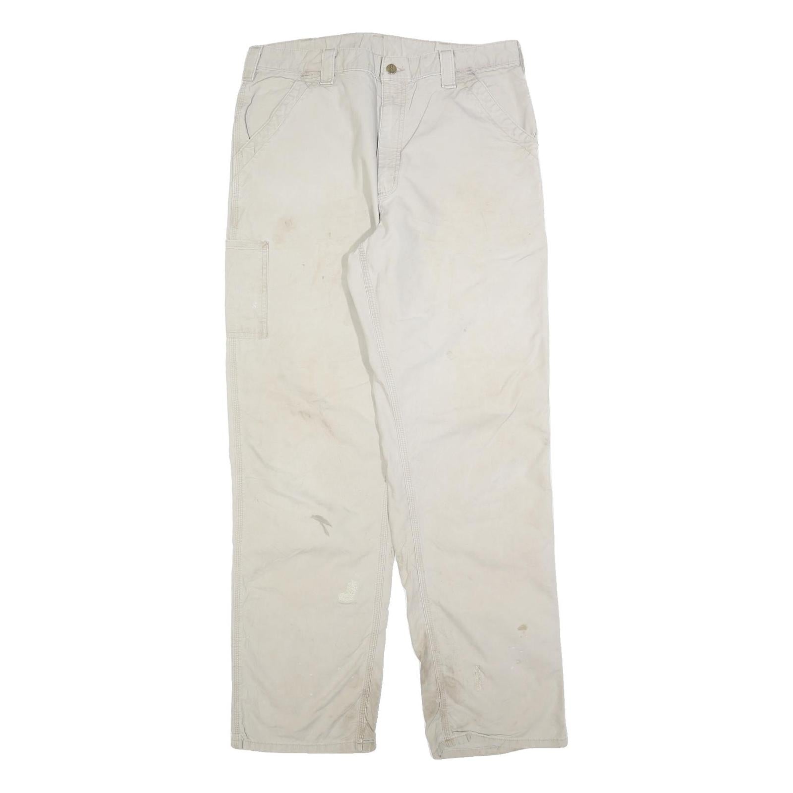 Buy CARHARTT Mens Grey Cotton Blend Relaxed Straight Workwear Trousers W36 L36 Refurbished - $40.29 CARHARTT Mens Grey Cotton Blend Relaxed Straight Workwear Trousers W36 L36 Refurbished - N/A refurbished available on Cerqular