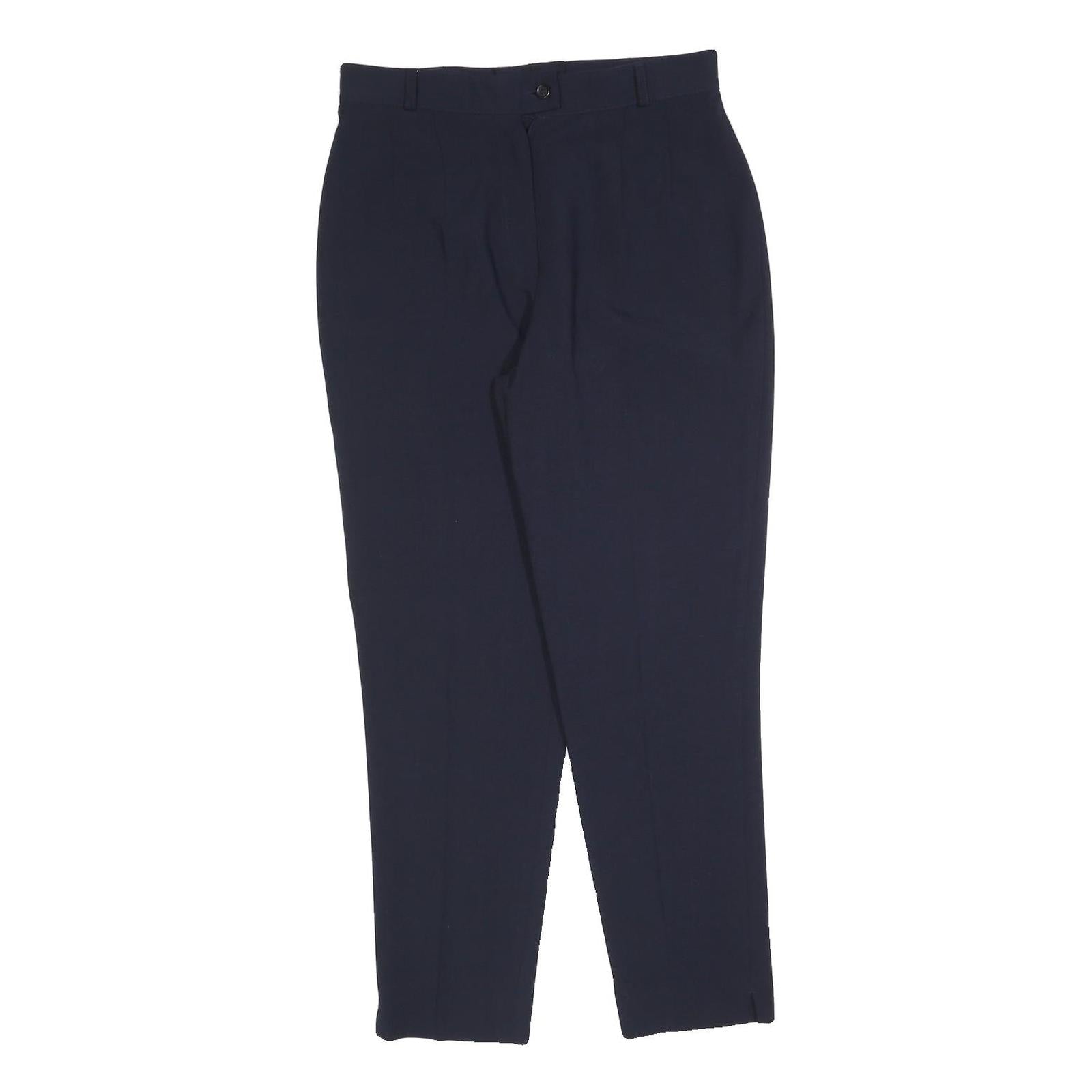 BIANCA Womens Wool Blend Navy Slim Tapered Trousers W32 L30 Formal Workwear Refurbished - N/A refurbished available on Cerqular