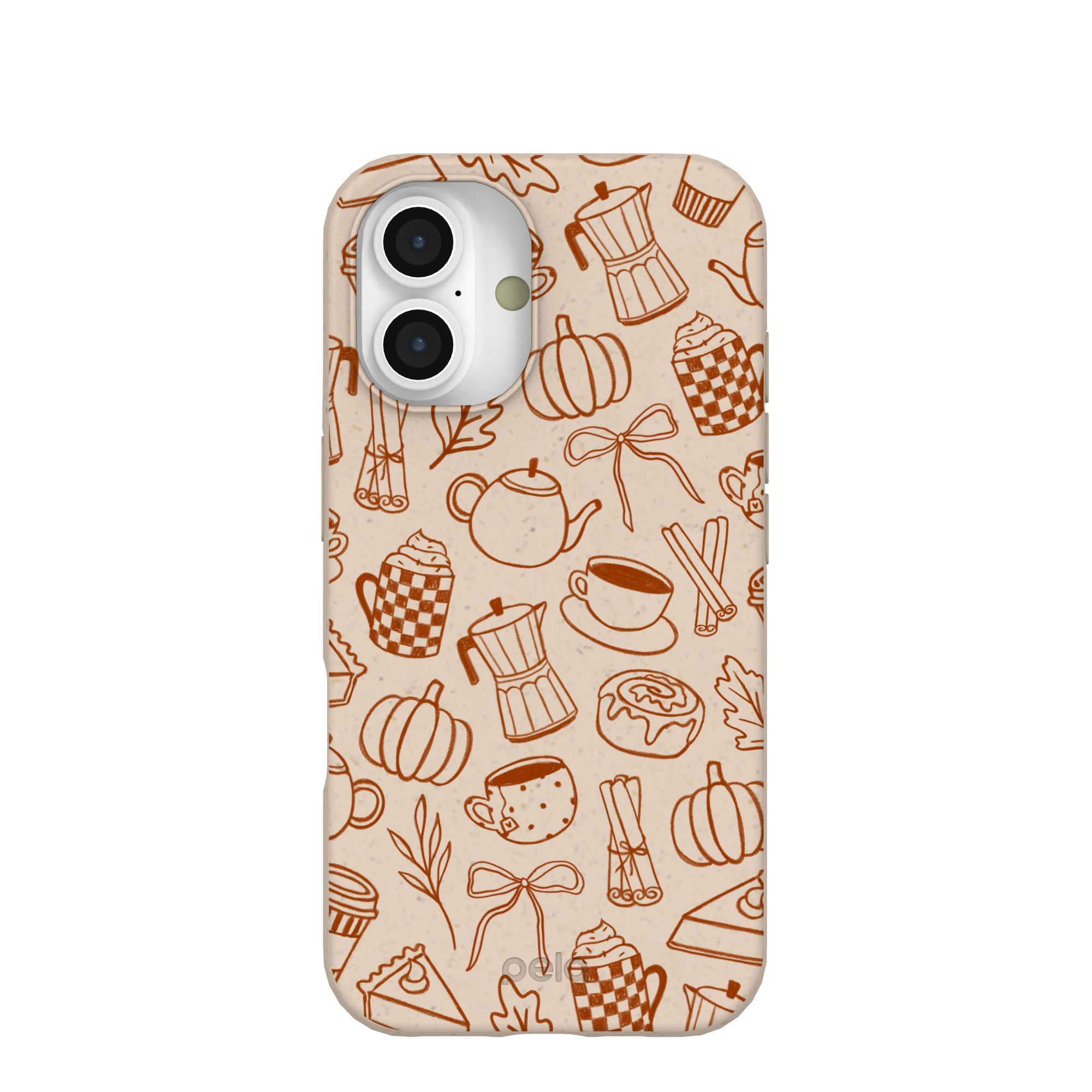 Seashell Pumpkin Spice iPhone 16 Case Refurbished - Pela Case refurbished available on Cerqular