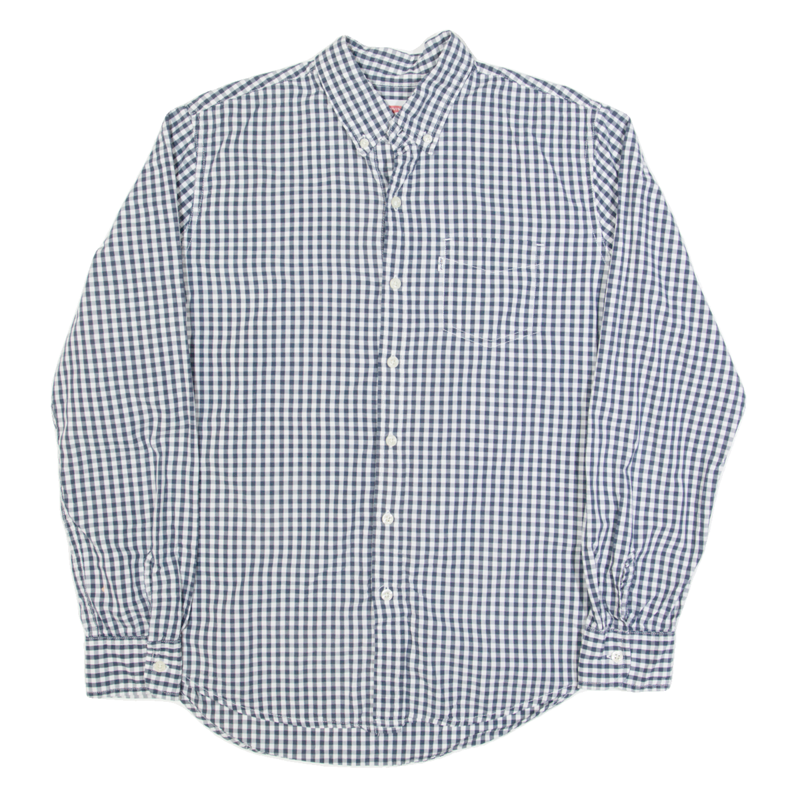 LEVI'S Mens Shirt Blue Gingham Long Sleeve M Refurbished - N/A refurbished available on Cerqular