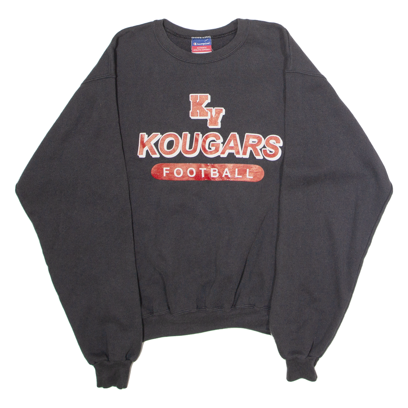 CHAMPION Kougars Football Mens Sweatshirt Grey Crew Neck 90s USA S Refurbished - N/A refurbished available on Cerqular