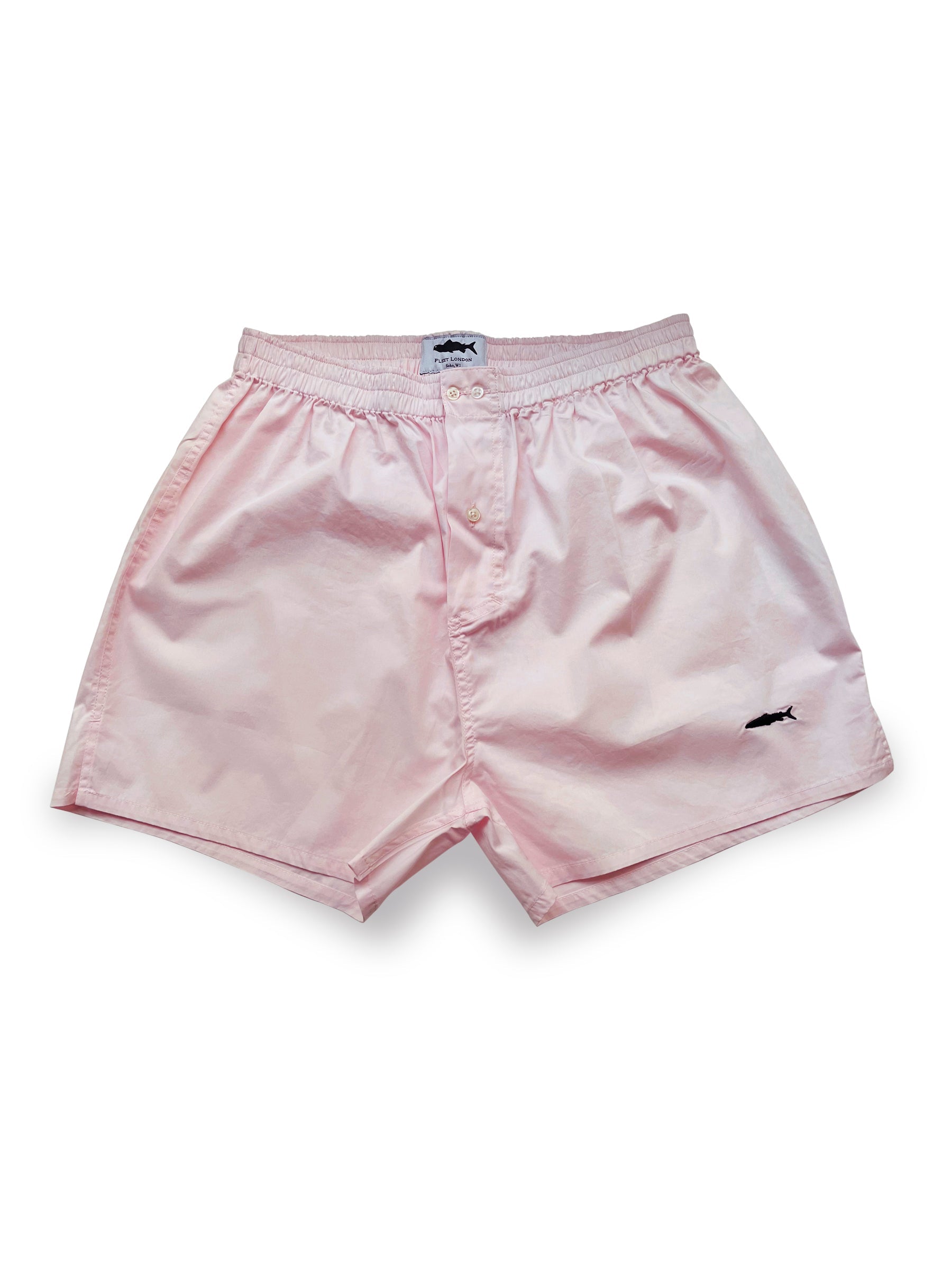 Salmon Pink Cotton Boxer Shorts | Size: S | Colour: Salmon Pink Refurbished - Fleet London is not a well-known brand, so the standardized brand name refurbished available on Cerqular