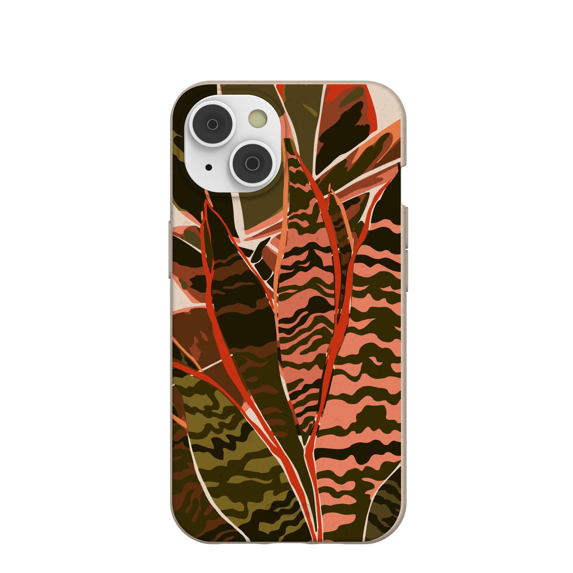 Seashell Foliage iPhone 14/16e Case Refurbished - Pela Case refurbished available on Cerqular