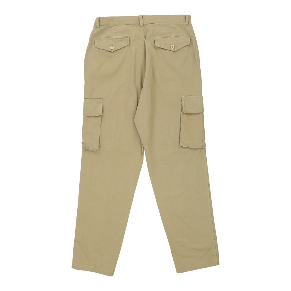 Unbranded Cargo Trousers - 34W 31L Beige Cotton Refurbished - Thrifted (note: this is a term often used to describe second- refurbished available on Cerqular
