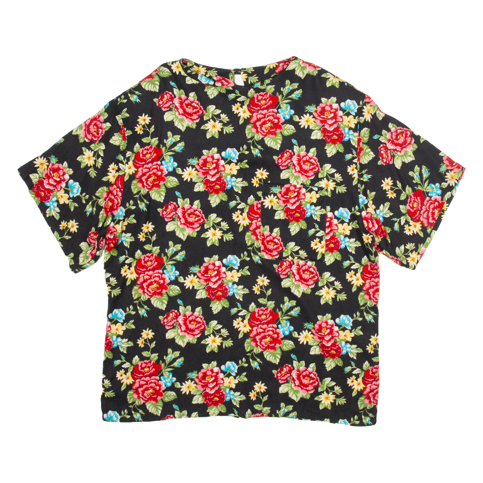 Womens Printed Blouse Red Floral M Refurbished - N/A refurbished available on Cerqular
