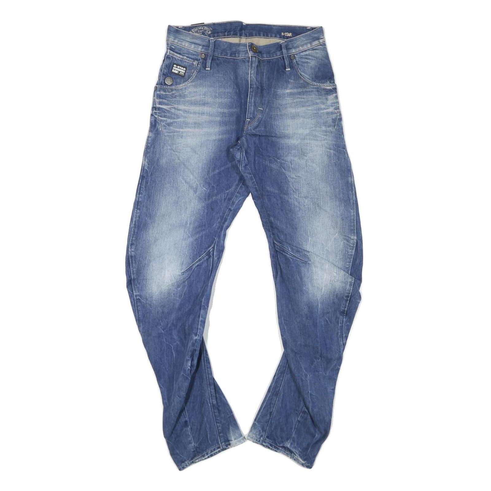 G-STAR Mens Jeans Blue Regular Straight Denim Medium W30 L28 Zip Cotton Blend Refurbished - N/A refurbished available on Cerqular