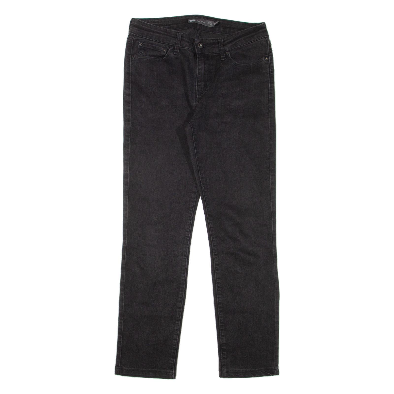 LEVI'S Mid Rise Womens Jeans Black Slim Straight W28 L28 Refurbished - N/A refurbished available on Cerqular