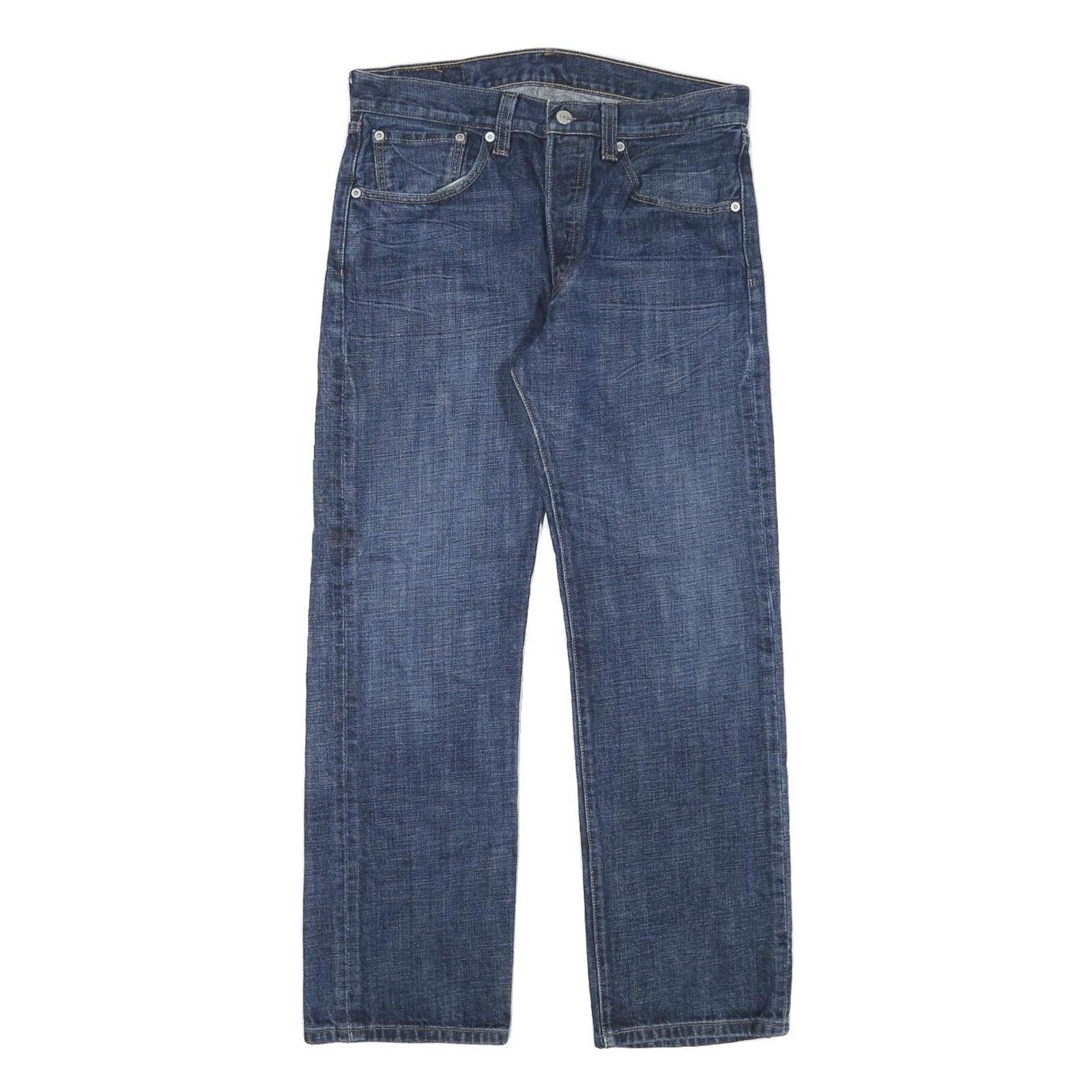 LEVI'S 501 Mens Jeans Blue Regular Straight Denim Medium W30 L27 Classic Button Refurbished - N/A refurbished available on Cerqular