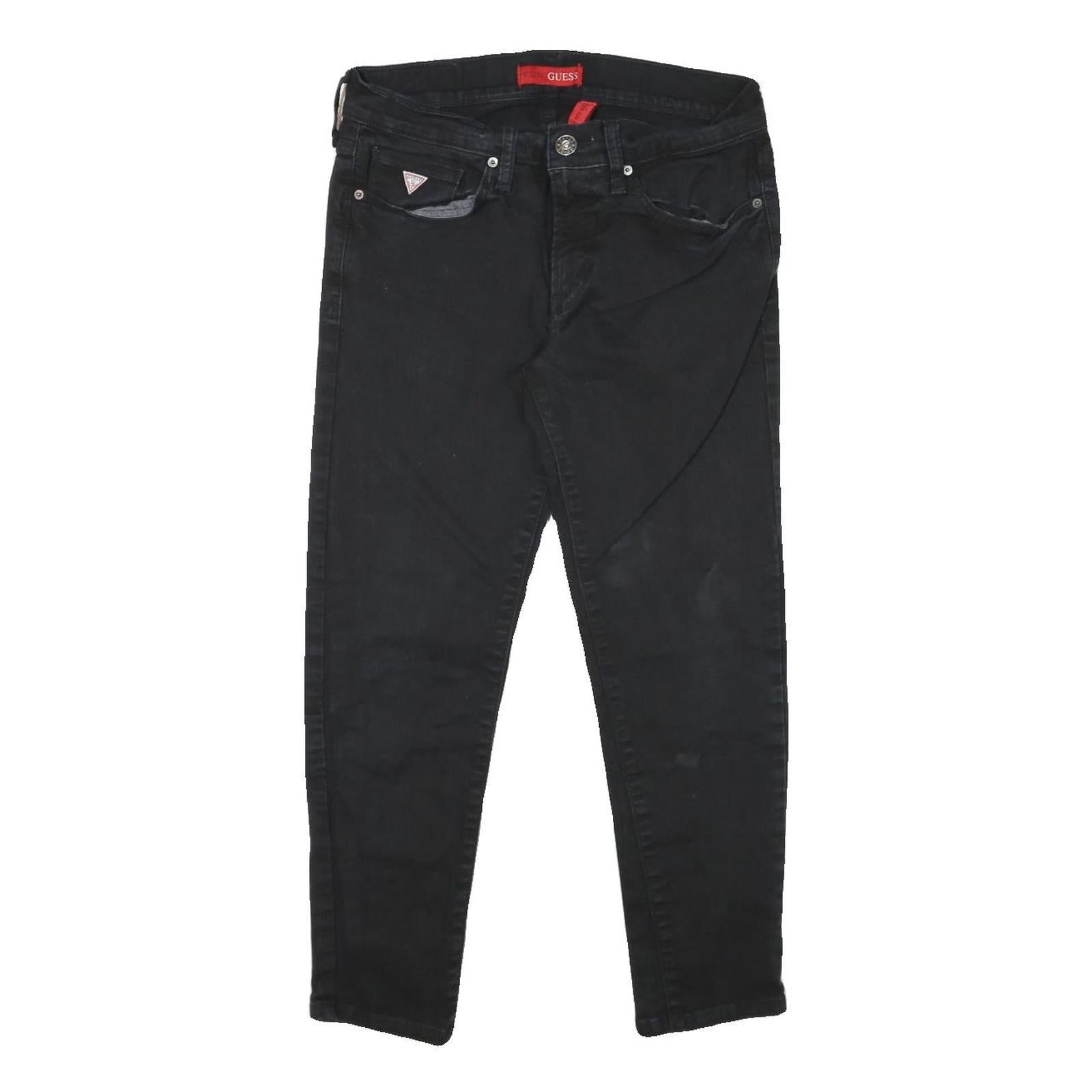 GUESS Womens Jeans Black Slim Skinny Denim W30 L25 Cotton Blend Zip Casual Refurbished - N/A refurbished available on Cerqular