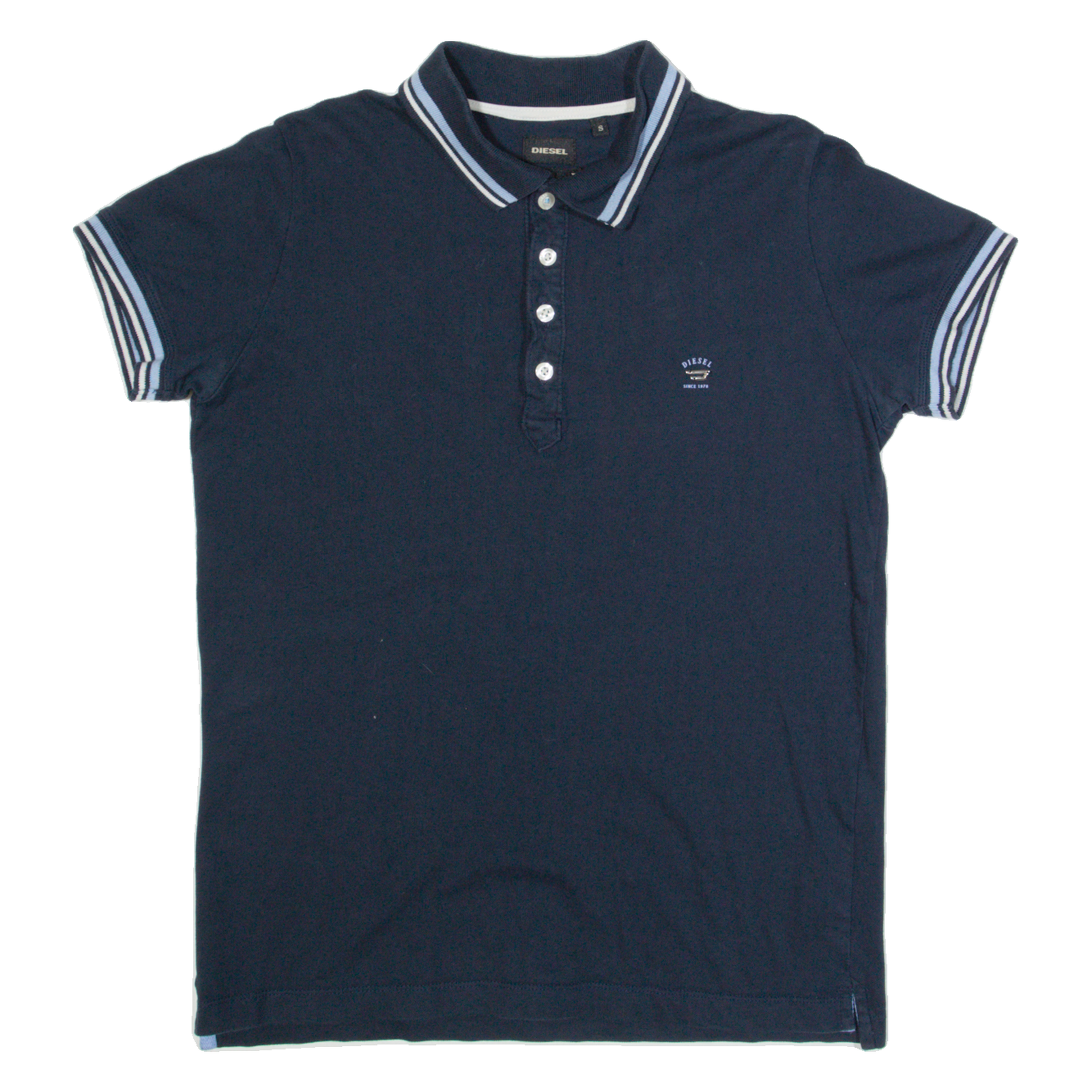 DIESEL Mens Polo Shirt Blue S Refurbished - N/A refurbished available on Cerqular