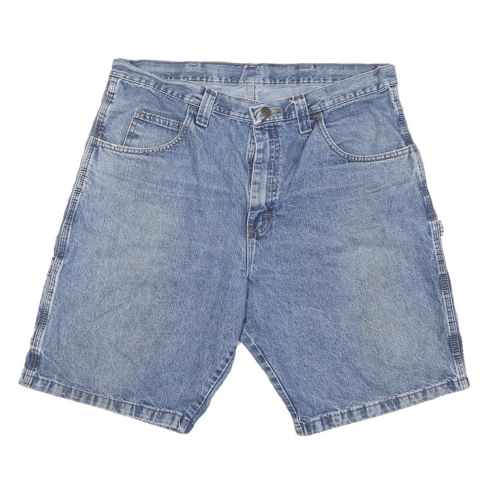 WRANGLER Mens Denim Blue Casual Shorts L W36 Carpenter Style Refurbished - N/A refurbished available on Cerqular