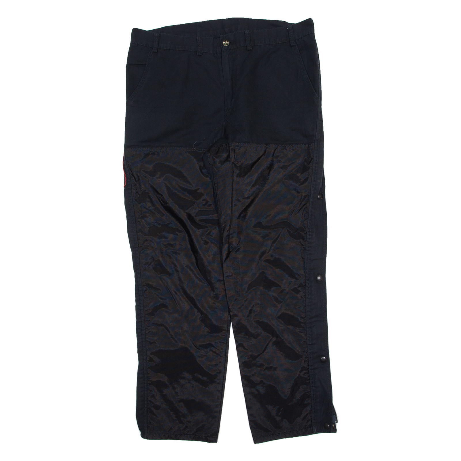 Side Poppers Mens Trousers Black Regular Straight W34 L30 Refurbished - N/A refurbished available on Cerqular
