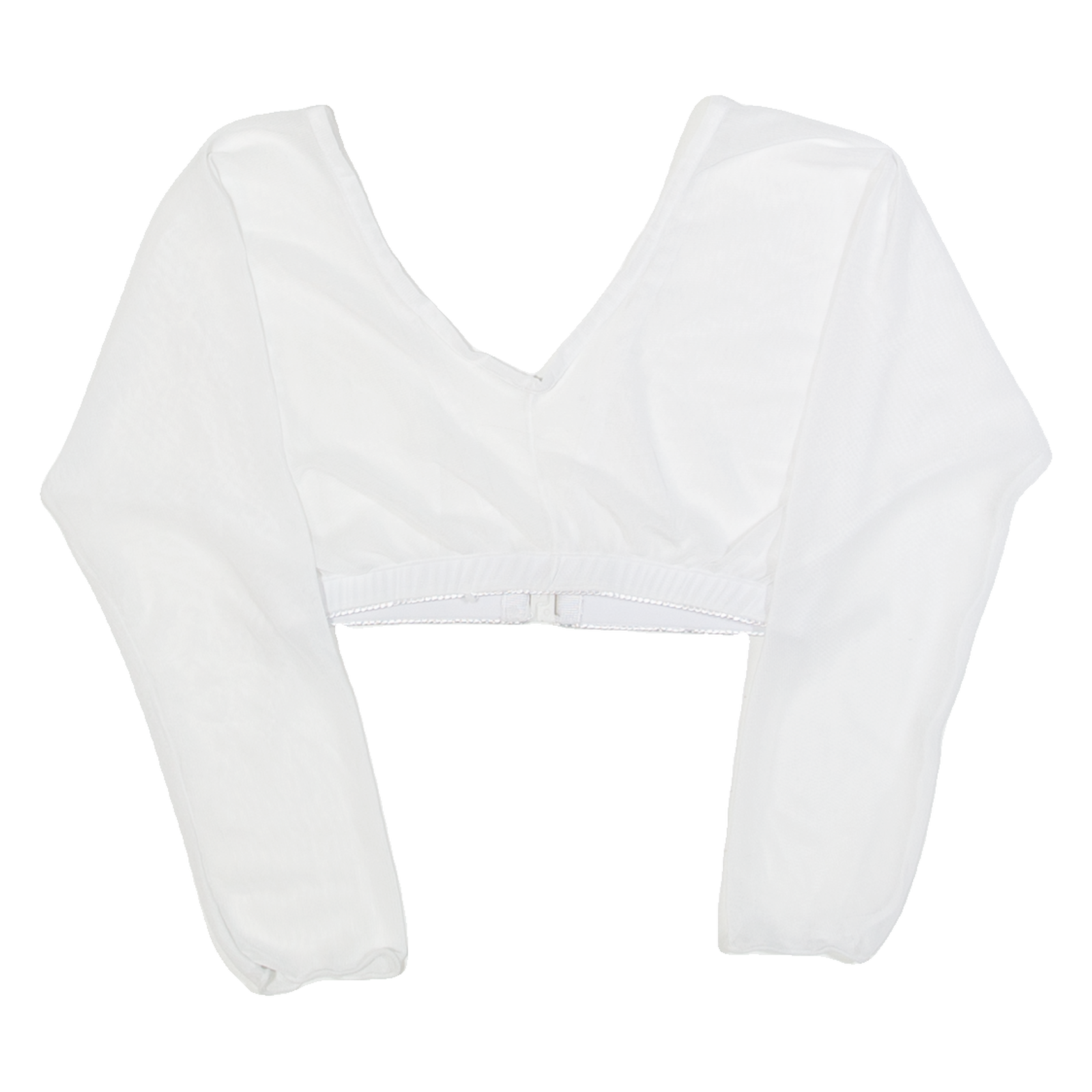 Womens Cropped Top White V-Neck Long Sleeve XS Refurbished - N/A refurbished available on Cerqular