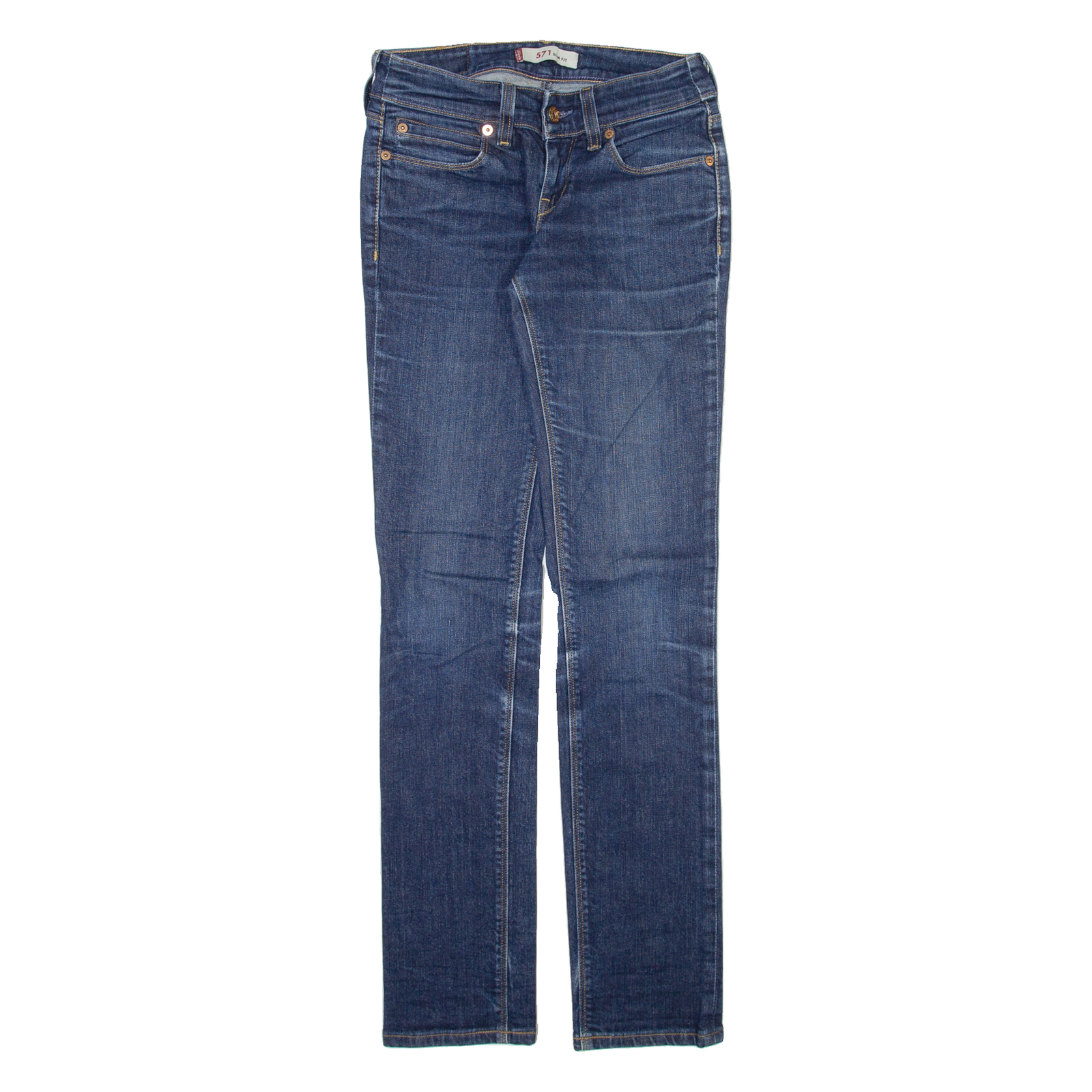 LEVI'S 571 Slim Fit Womens Jeans Blue Regular Tapered W26 L31 Refurbished - N/A refurbished available on Cerqular