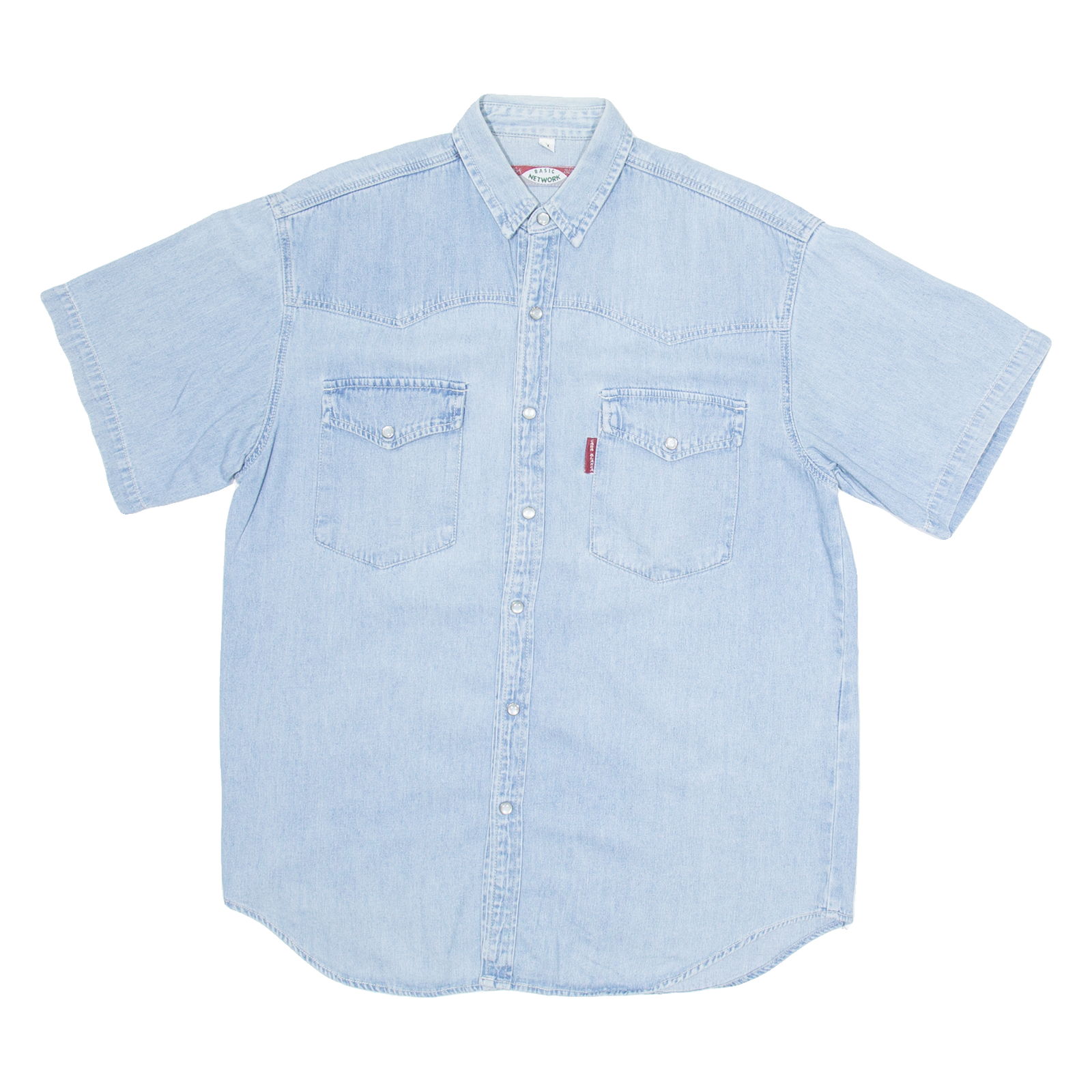 BASIC NETWORK Mens Denim Shirt Blue M Refurbished - N/A refurbished available on Cerqular