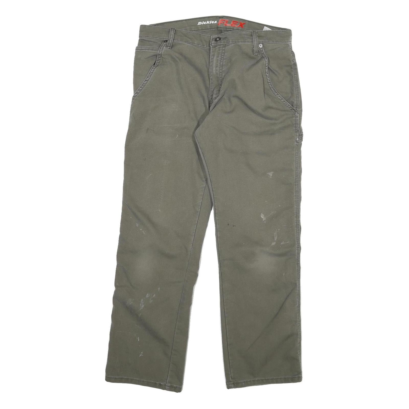 DICKIES Mens Jeans Green Regular Straight Denim W32 L28 Workwear Casual Refurbished - N/A refurbished available on Cerqular