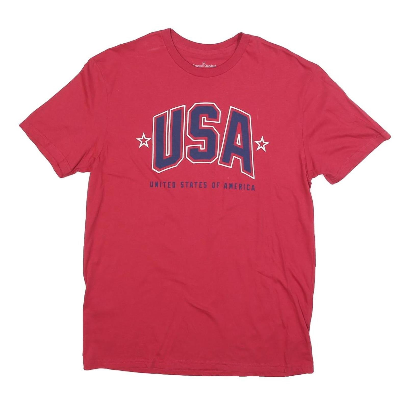 Buy GENERAL STANDARD Mens Red USA Graphic T-Shirt M Short Sleeve Crew Neck Cotton Refurbished - $12.99 GENERAL STANDARD Mens Red USA Graphic T-Shirt M Short Sleeve Crew Neck Cotton Refurbished - N/A refurbished available on Cerqular
