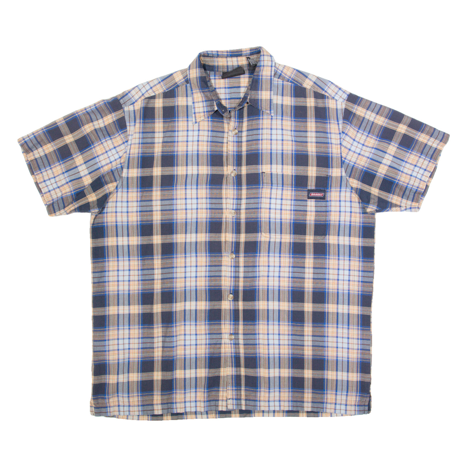 DICKIES Mens Shirt Blue Check L Refurbished - N/A refurbished available on Cerqular