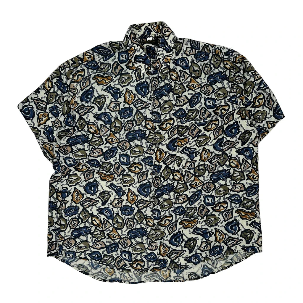 Walter Short Sleeve Shirt - Large Multicoloured Cotton Refurbished - Thrifted (note: this is a term often used to describe second- refurbished available on Cerqular