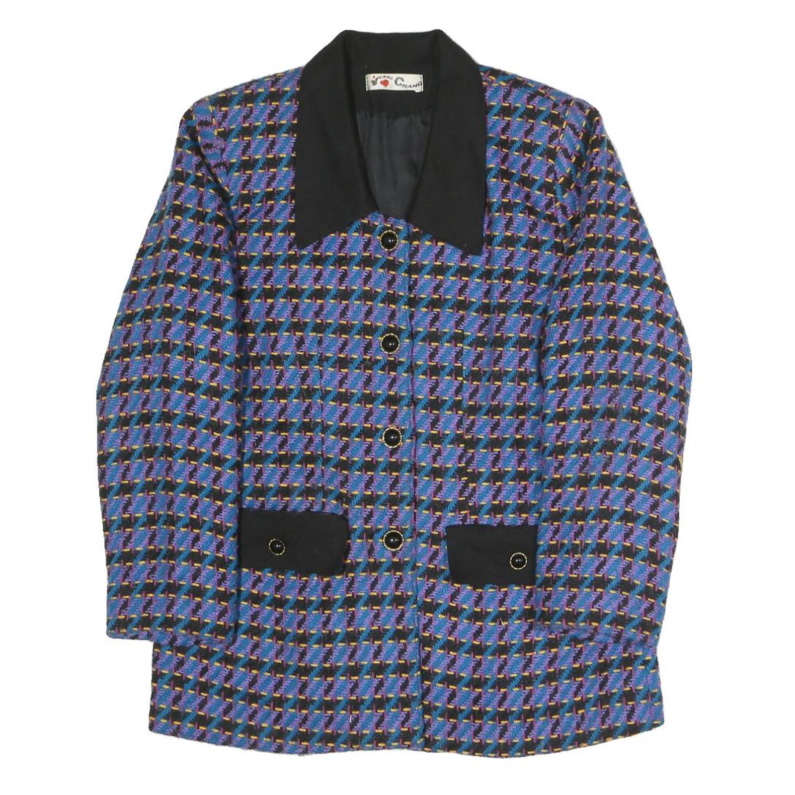 Buy YEANG CHANG Womens Blue Black Button Jacket S Polyester Blend Houndstooth Refurbished - $48.09 YEANG CHANG Womens Blue Black Button Jacket S Polyester Blend Houndstooth Refurbished - N/A refurbished available on Cerqular