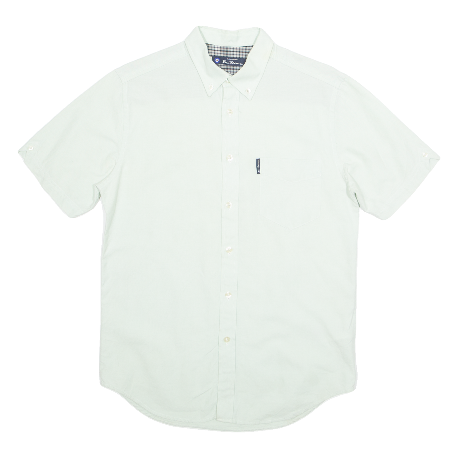 BEN SHERMAN Mens Plain Shirt Green S Refurbished - N/A refurbished available on Cerqular