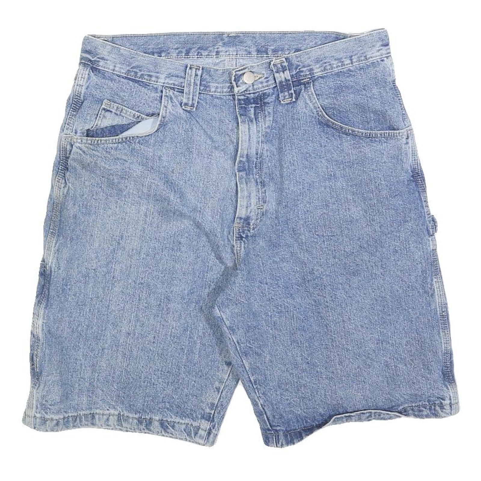 WRANGLER Mens Denim Blue Casual Shorts M W32 Cotton Blend Classic Fit Workwear Refurbished - N/A refurbished available on Cerqular