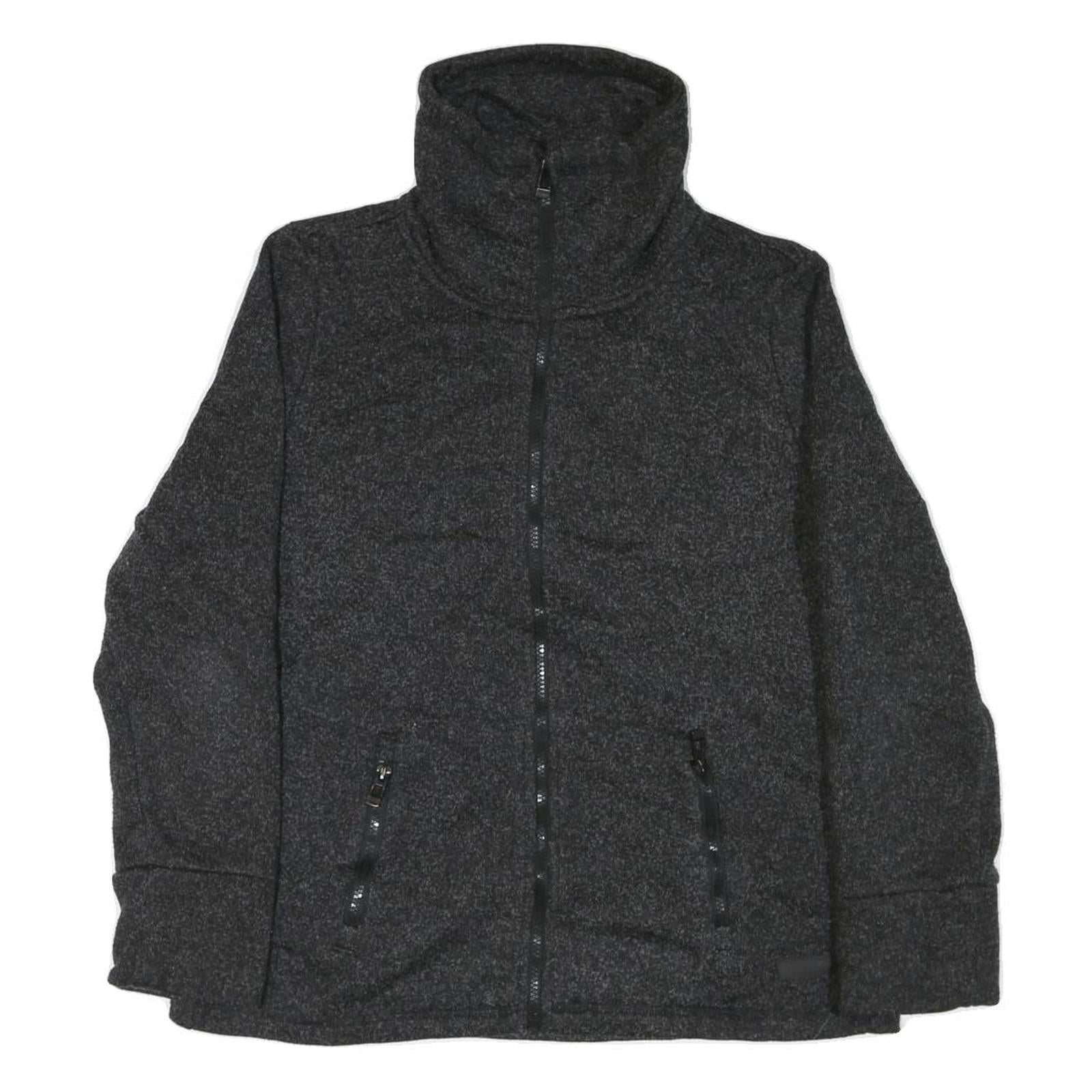 CALVIN KLEIN Womens Black & Charcoal Zip Up Jacket XL Cotton Blend Knit Casual Refurbished - N/A refurbished available on Cerqular