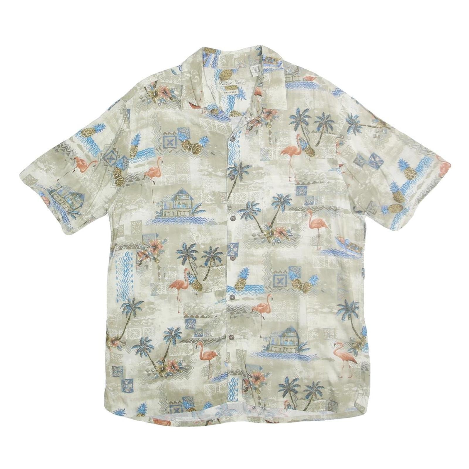 Buy BATICK BAY Mens Beige Tropical Print Cotton Shirt L Summer Vacation Casual Refurbished - $19.49 BATICK BAY Mens Beige Tropical Print Cotton Shirt L Summer Vacation Casual Refurbished - N/A refurbished available on Cerqular