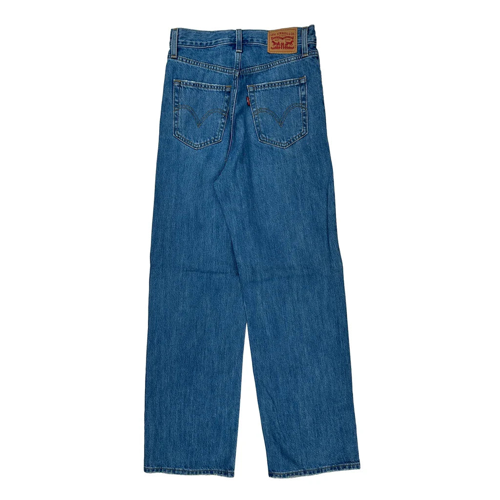 Levis Jeans - 28W UK 8 Blue Cotton Refurbished - Thrifted (note: this is a term often used to describe second- refurbished available on Cerqular