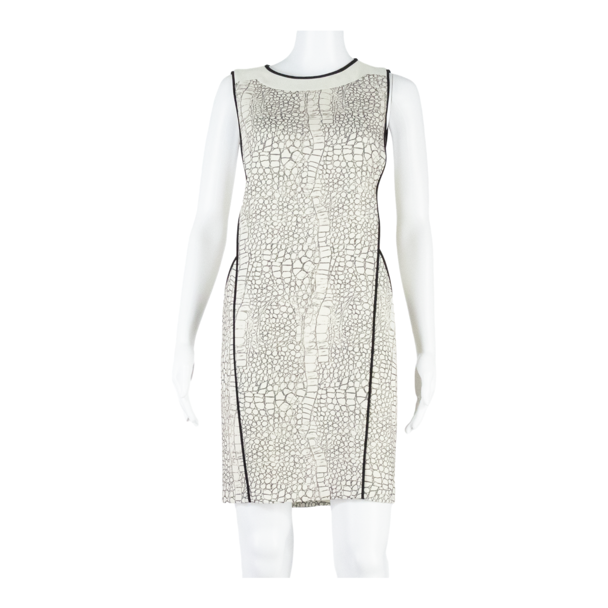 WHISTLES Womens Shift Dress Cream Animal Print Sleeveless Midi UK 6 Refurbished - N/A refurbished available on Cerqular