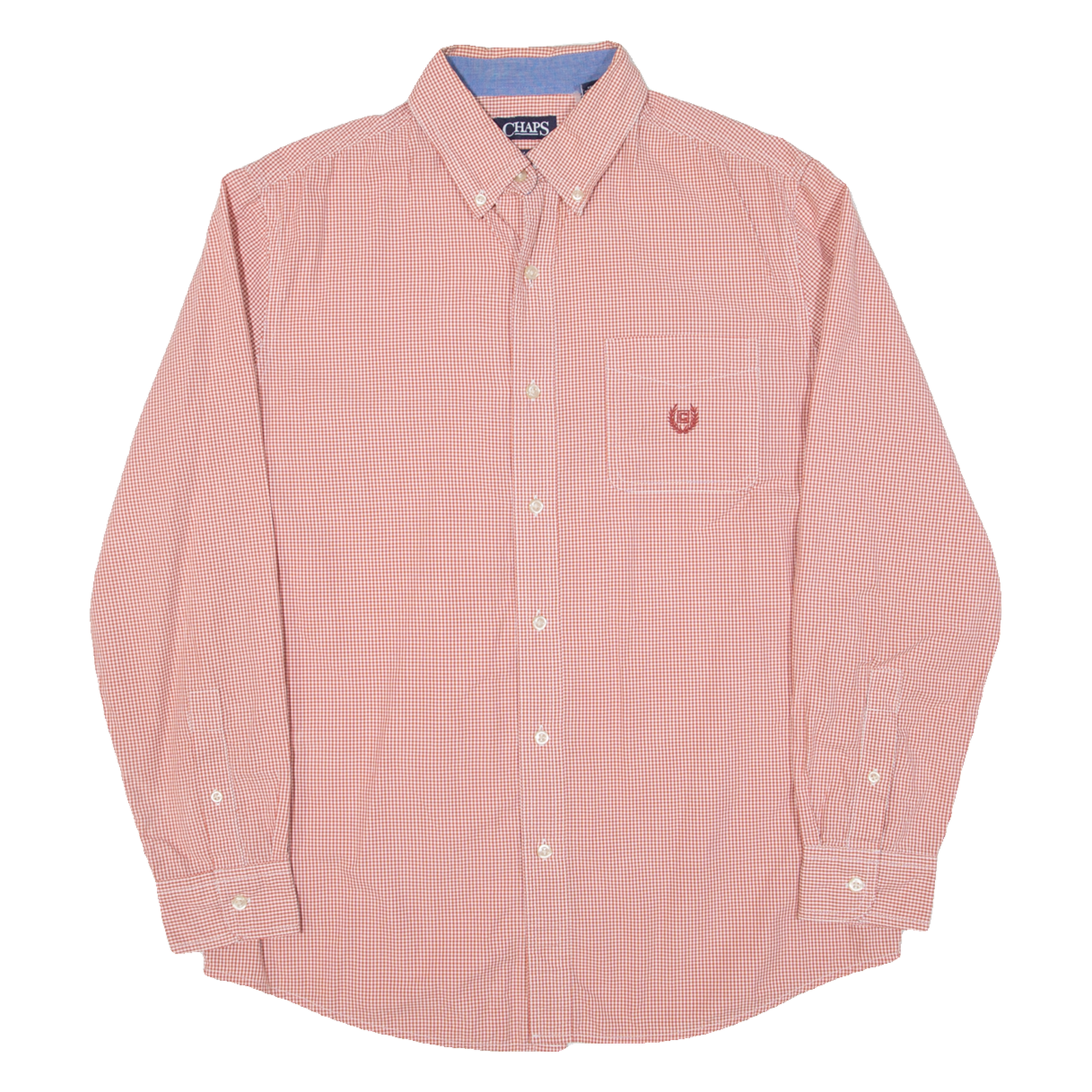 CHAPS Mens Shirt Red Check Long Sleeve M Refurbished - N/A refurbished available on Cerqular