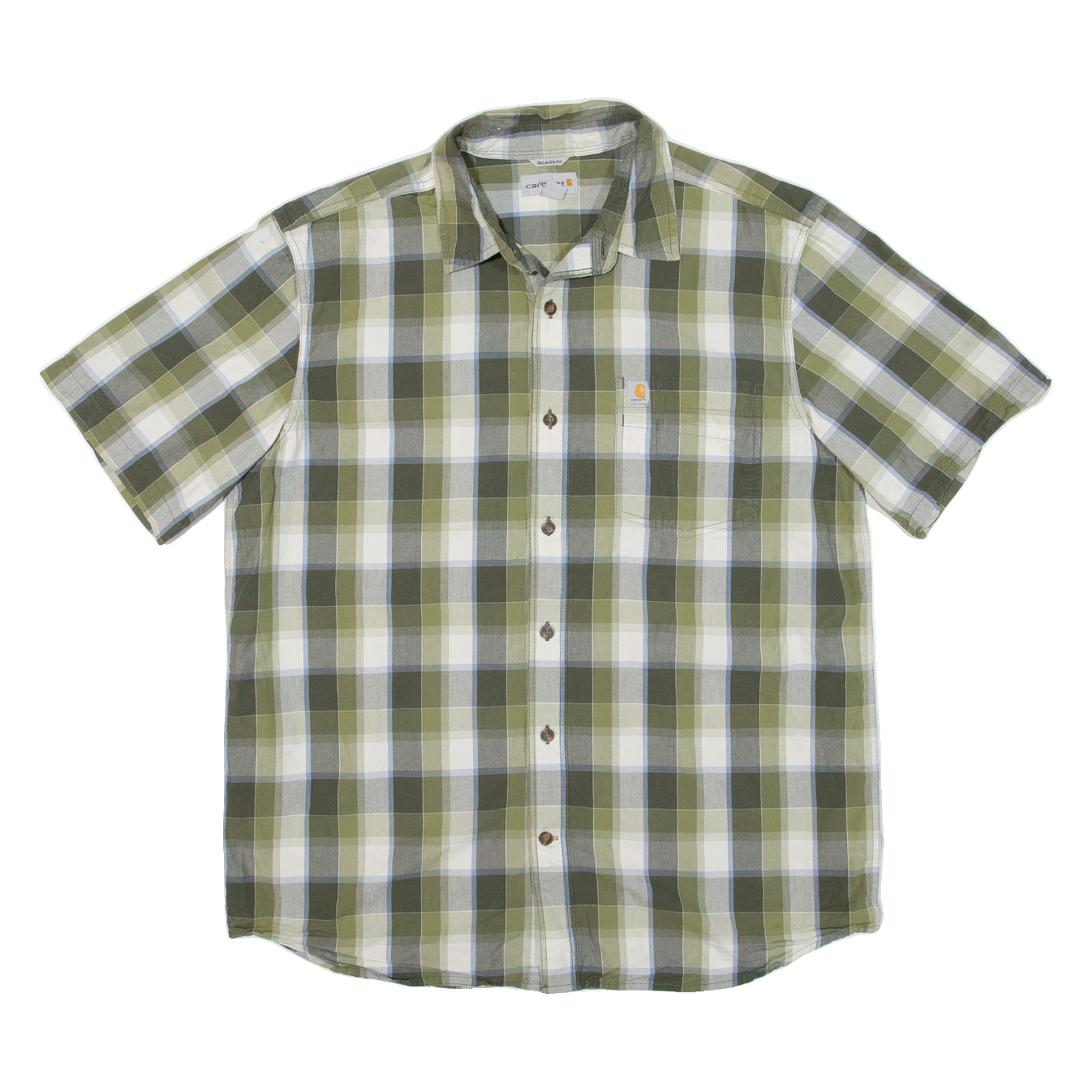 CARHARTT Relaxed Fit Mens Shirt Green Check L Refurbished - N/A refurbished available on Cerqular