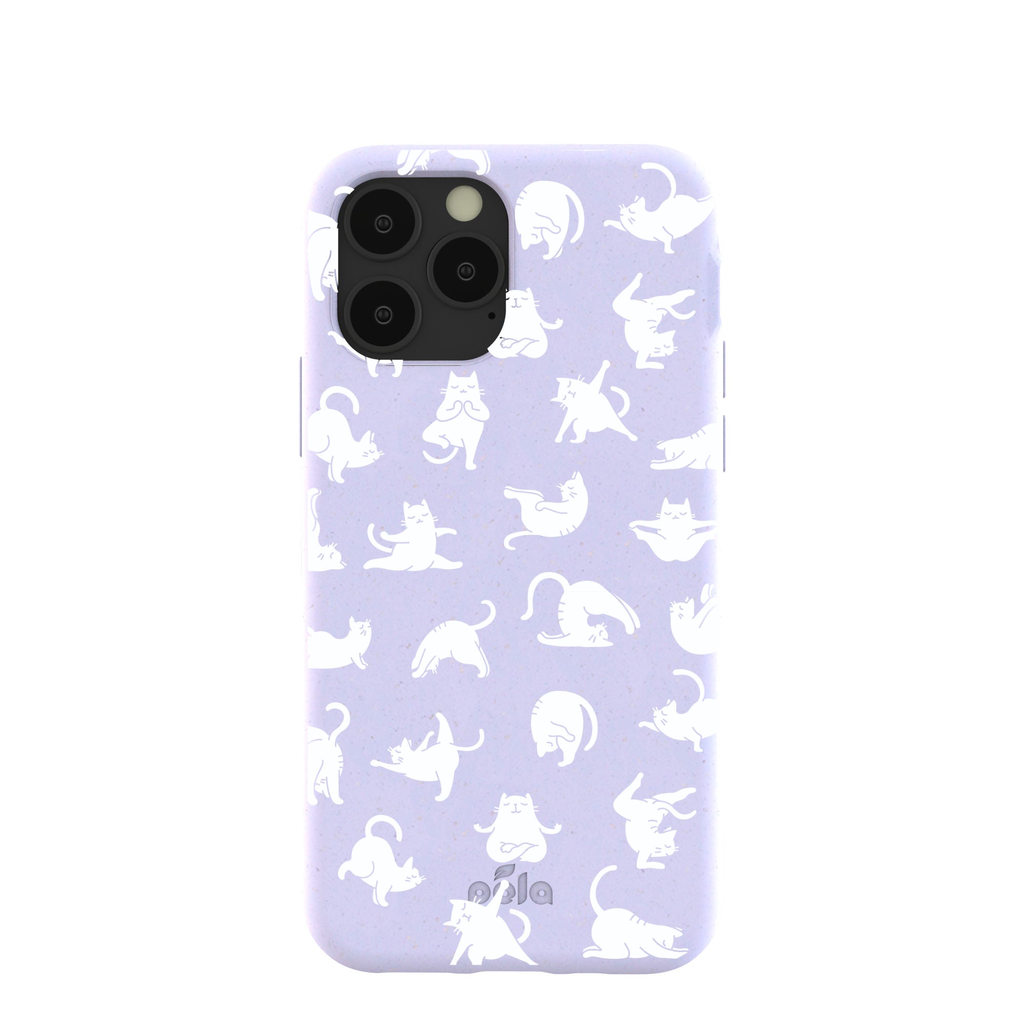 Lavender Yoga Cat iPhone 11 Pro Case Refurbished - Pela Case refurbished available on Cerqular