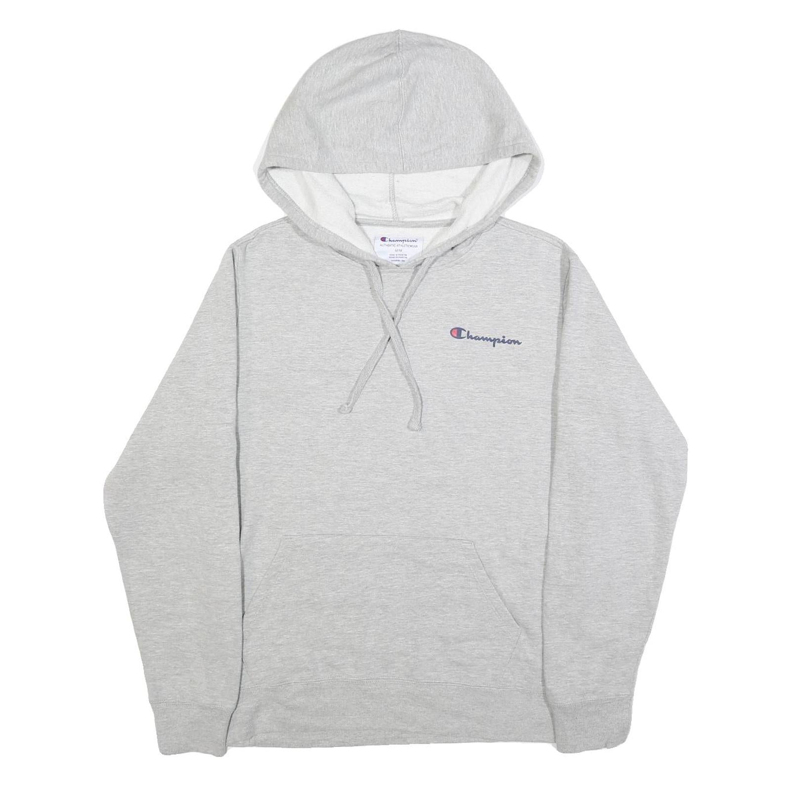 CHAMPION Mens Grey Hoodie M Cotton Blend Pullover Casual Everyday Refurbished - N/A refurbished available on Cerqular