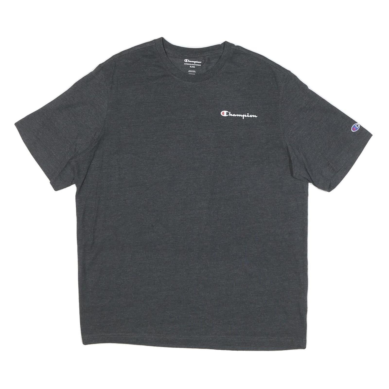 CHAMPION Mens Charcoal Grey Graphic T-Shirt XL Short Sleeve Crew Neck Logo Refurbished - N/A refurbished available on Cerqular