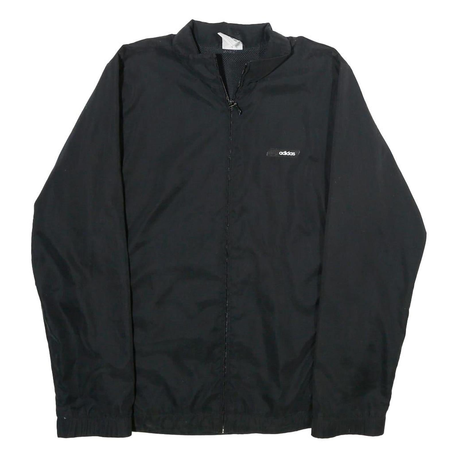 ADIDAS Womens Black Jacket UK 12 Polyester Zip Sportswear Casual Lightweight Refurbished - N/A refurbished available on Cerqular