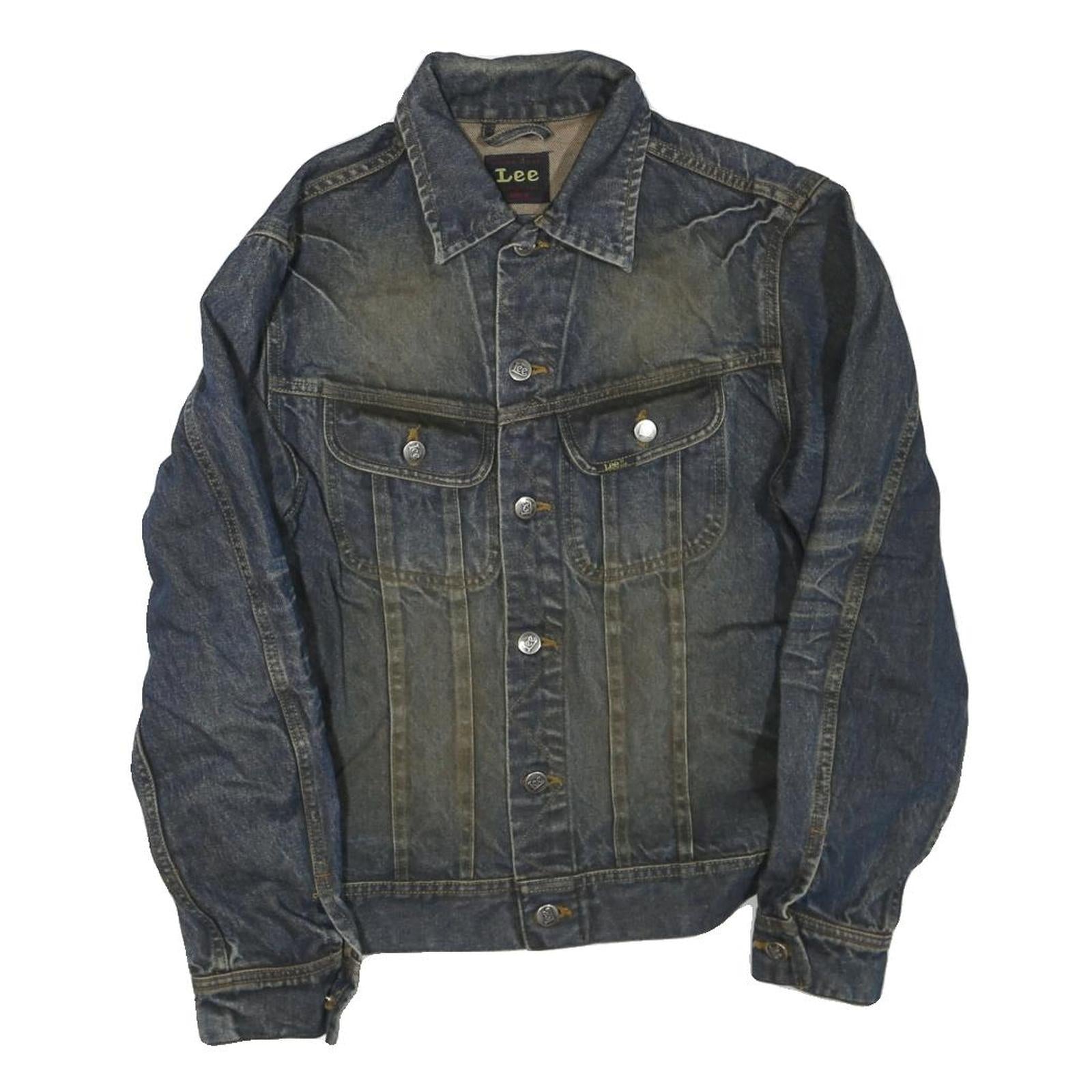 LEE Mens Blue Denim Button Jacket M Cotton Blend Classic Workwear Refurbished - N/A refurbished available on Cerqular
