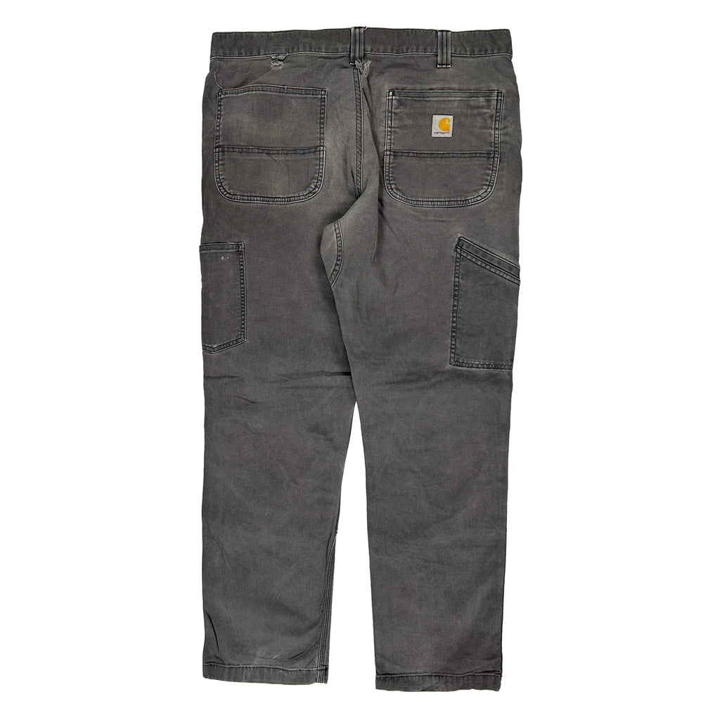 Carhartt Carpenter Trousers - 35W 32L Grey Cotton Refurbished - Thrifted (note: this is a term often used to describe second- refurbished available on Cerqular